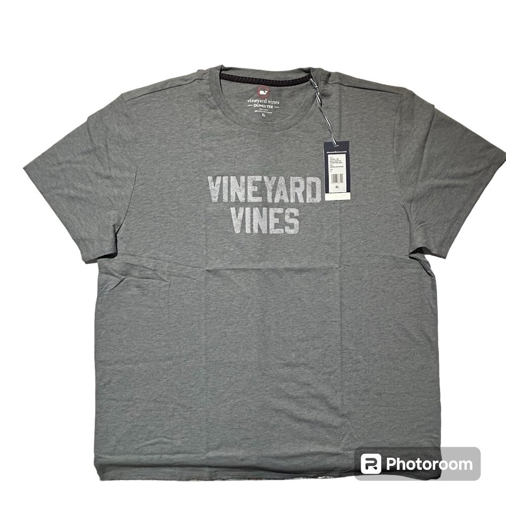 Vineyard Vines - Men's Short Sleeve Dunes Tee Size: XL Color: Med Gray Heather